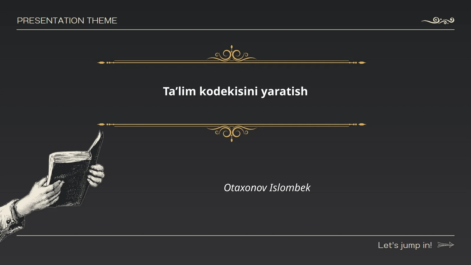 Taʼlim kodekisini yaratish