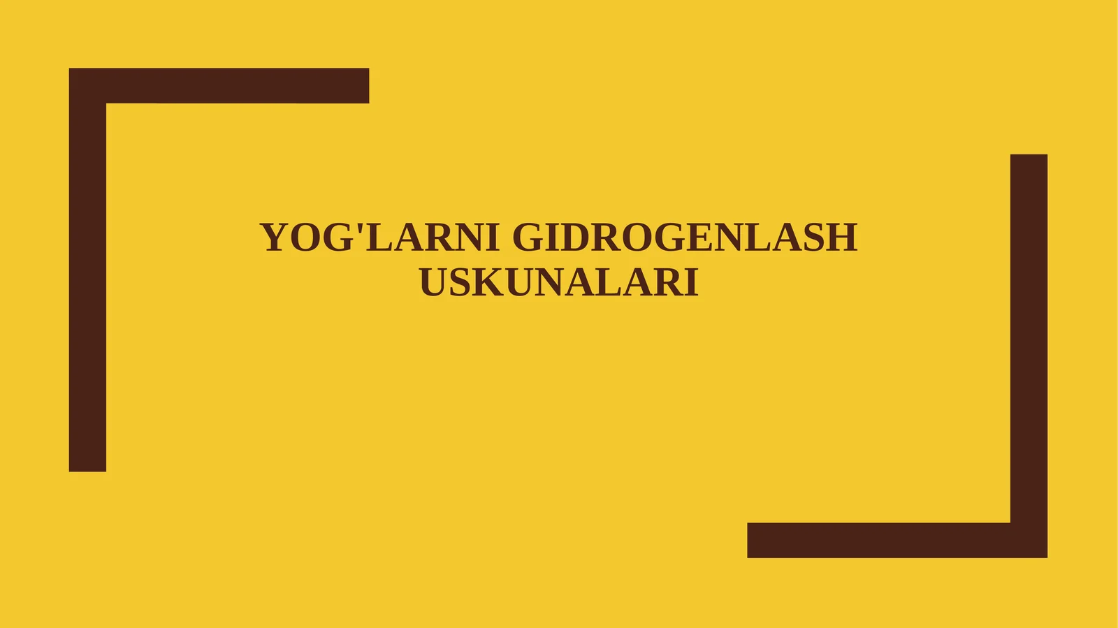 Yog'larni gidrogenlash uskunalari
