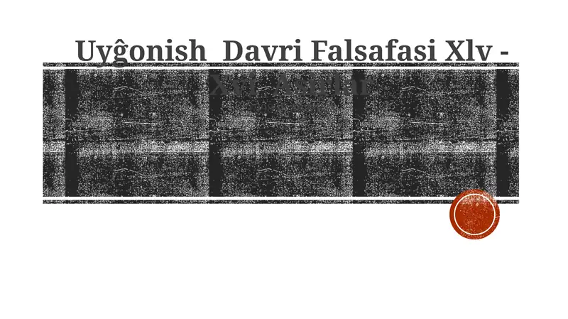Uyĝonish Davri Falsafasi Xlv - Xvi Asirlar