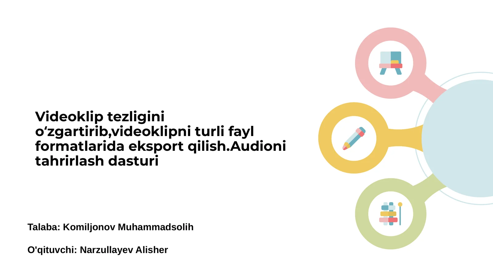 Videoklip tezligini oʻzgartirish