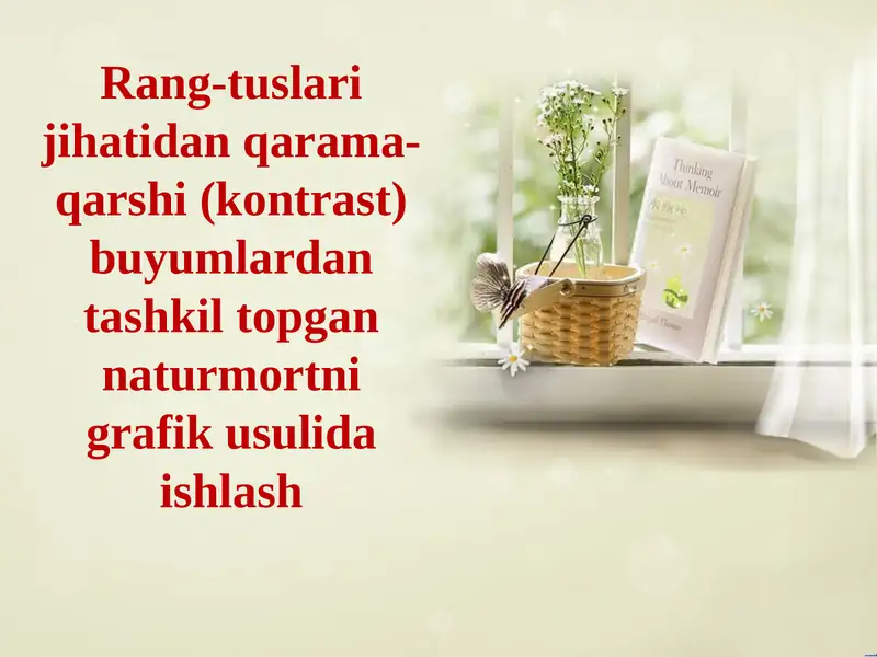 Naturmortning grafik usuli