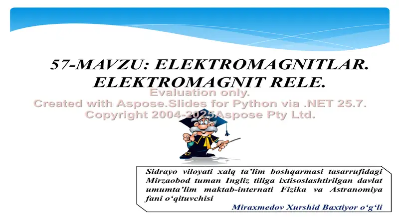 Elektromagnitlar. Elektromagnit Rele