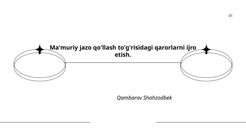 Ma'muriy jazo qo'llash to'g'risidagi qarorlarni ijro etish