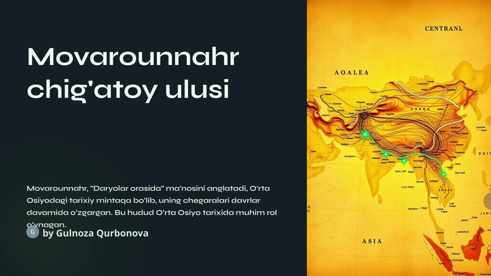 Movarounnahr chig'atoy ulusi mavzusida tayyor taqdimot