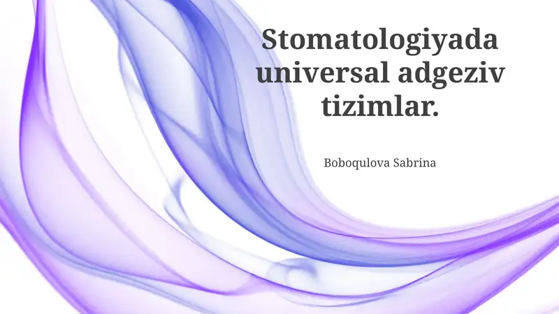 Universal adgeziv tizimlar