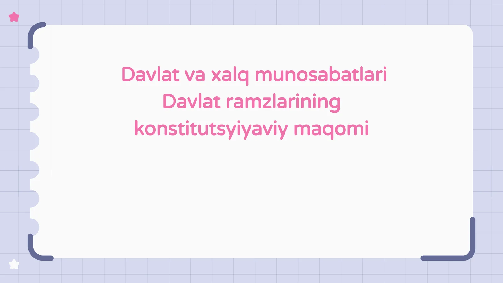 Davlat va xalq munosabatlari Davlat ramzlarining konstitutsyiyaviy maqomi