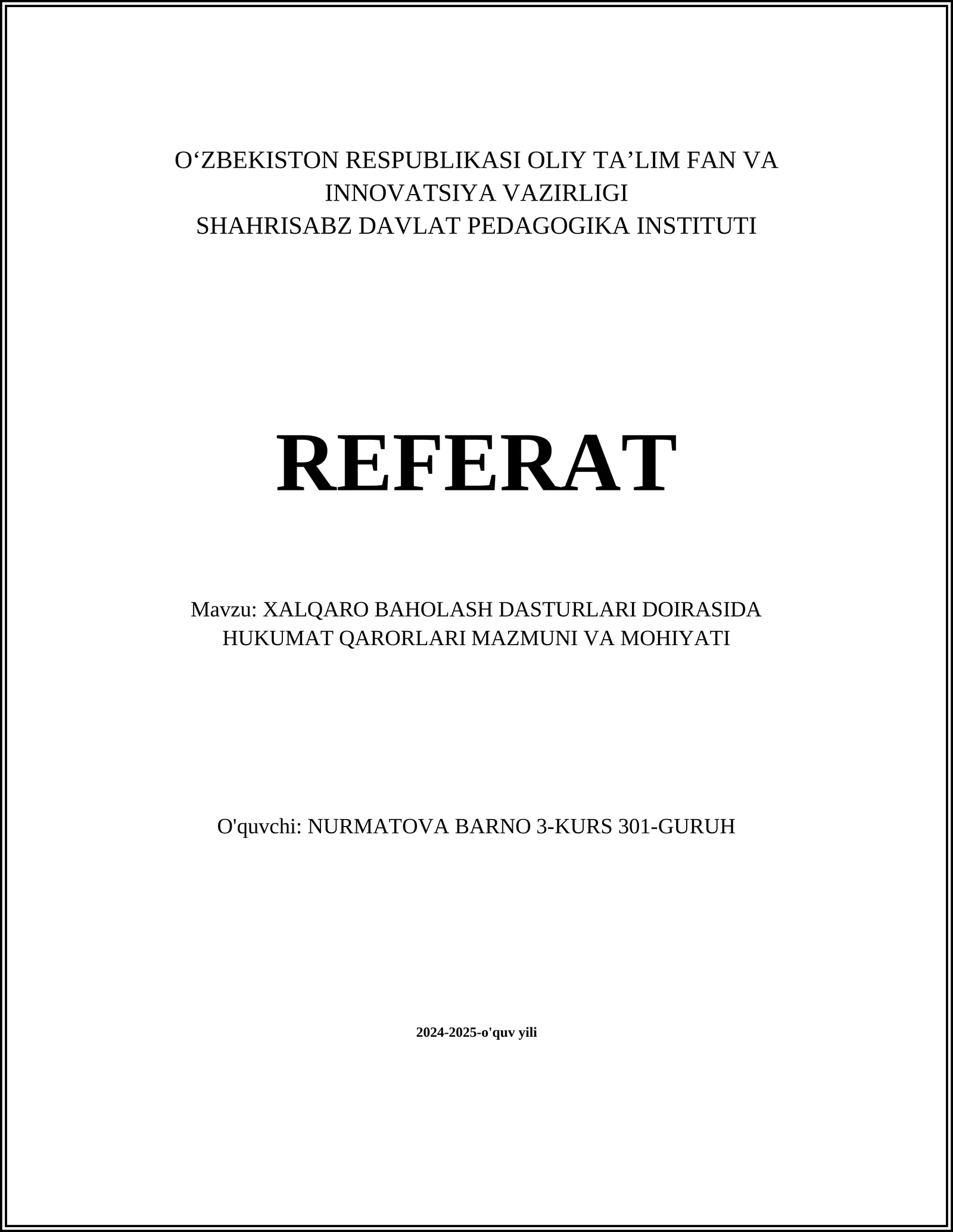 Hukumat qarorlarining mazmuni va mohiyati