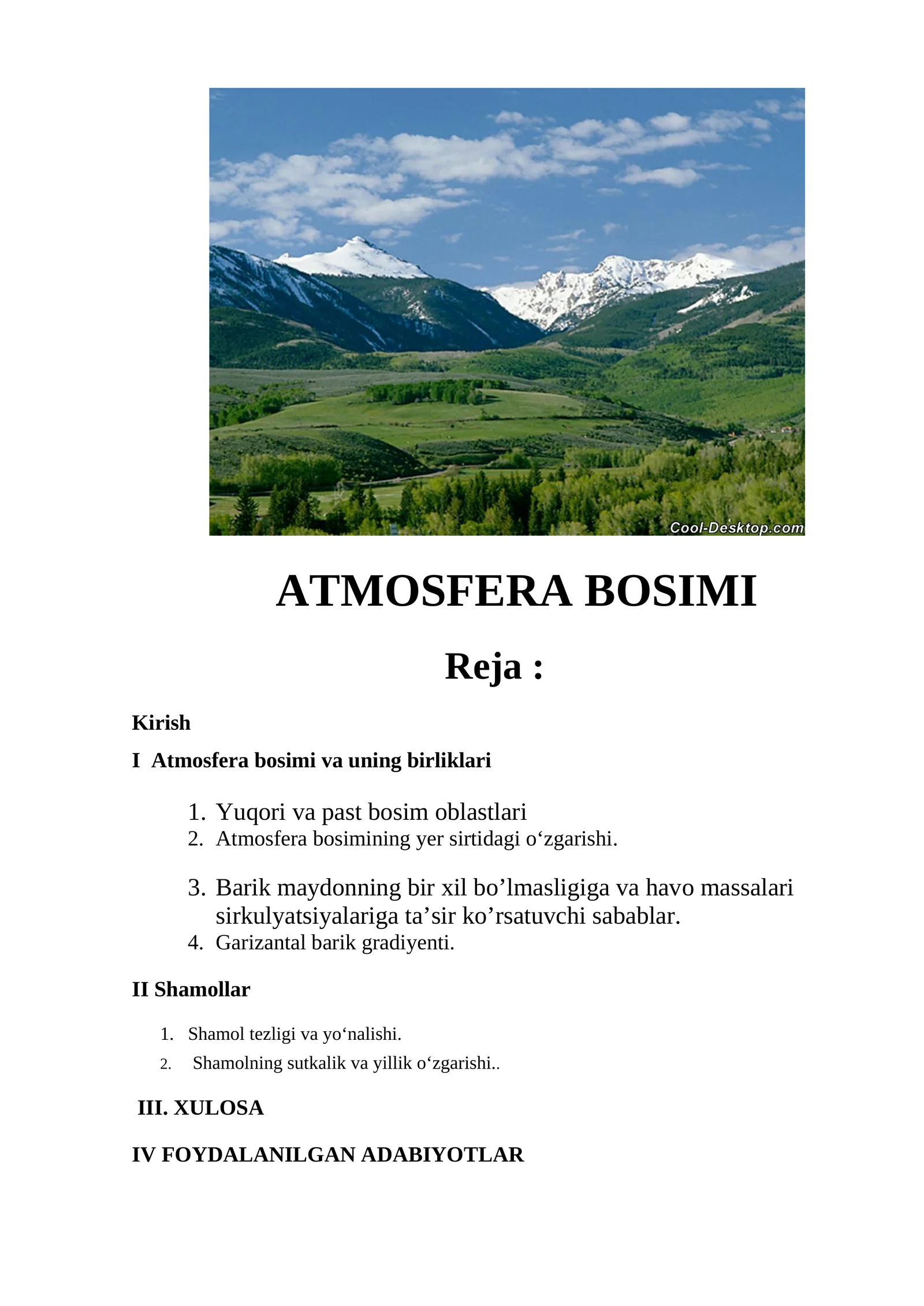 ATMOSFERA BOSIMI