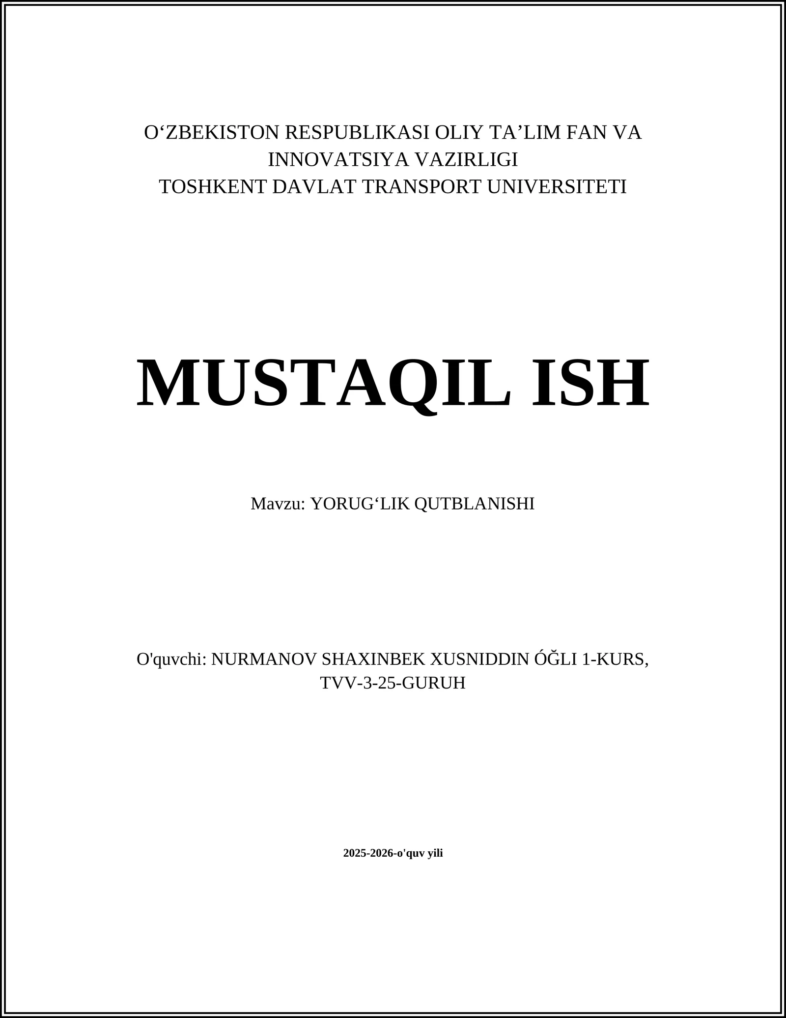 Yorugʻlik Qutblanishi