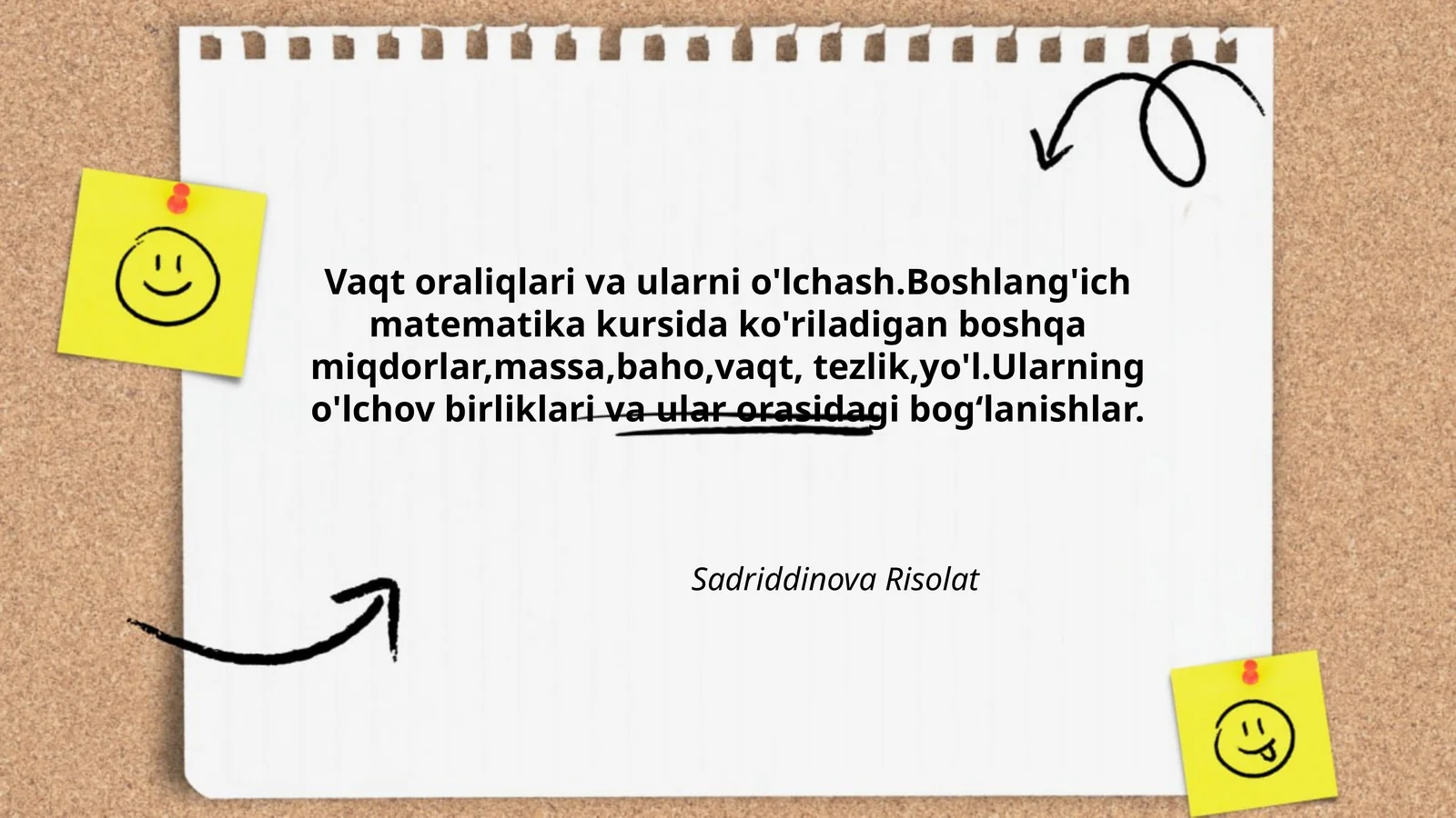 Vaqt oraliqlari va ularni o'lchash
