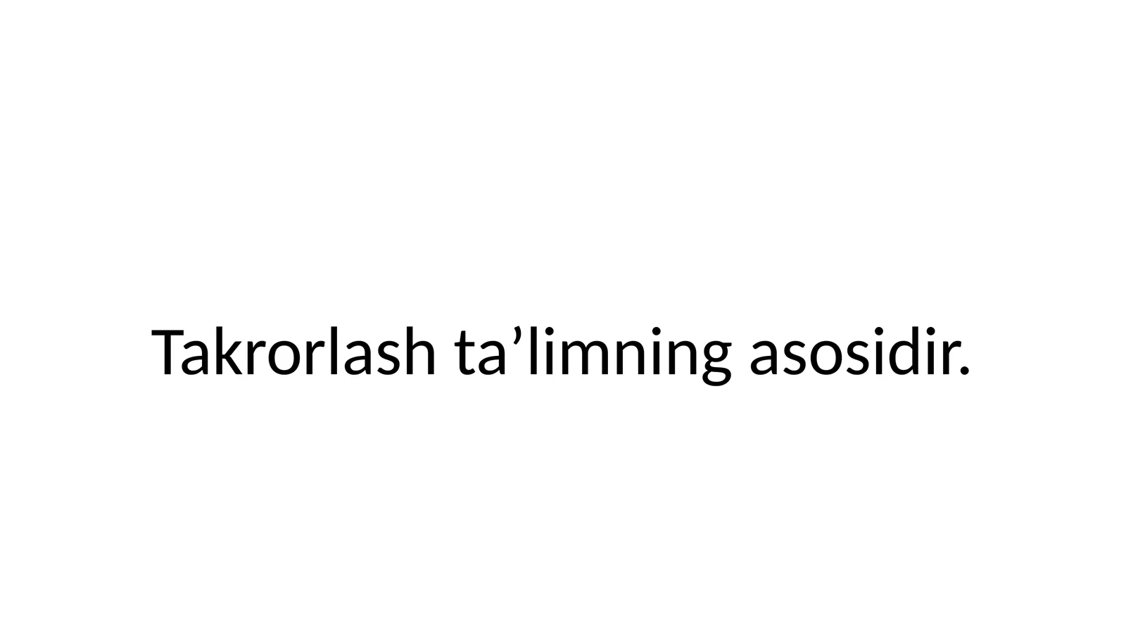 Takrorlash ta’limi