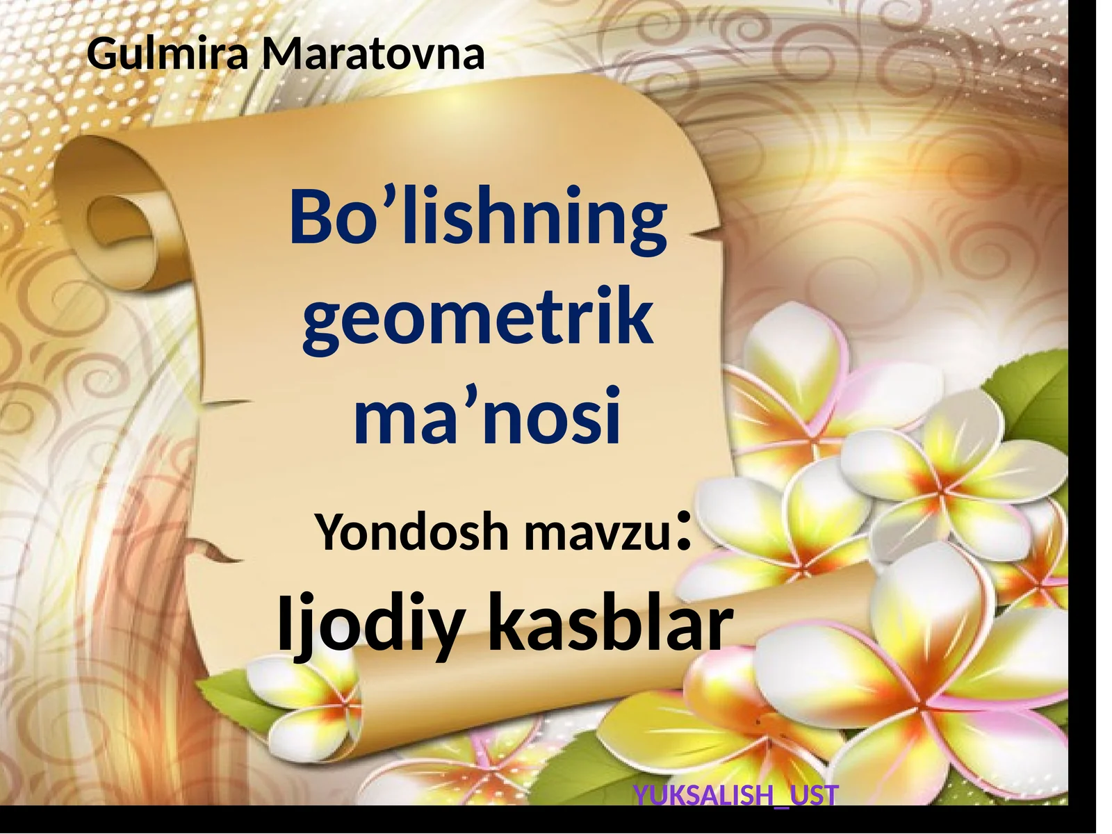 Bo’lishning geometrik ma’nosi