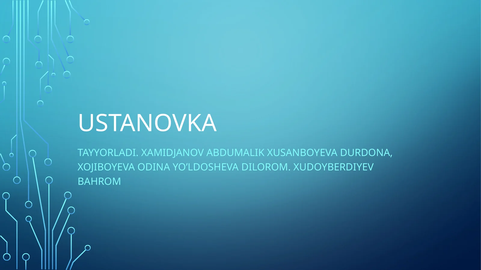 PSIXOLOGIK USTANOVKA