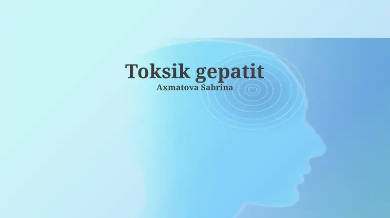 Toksik gepatit