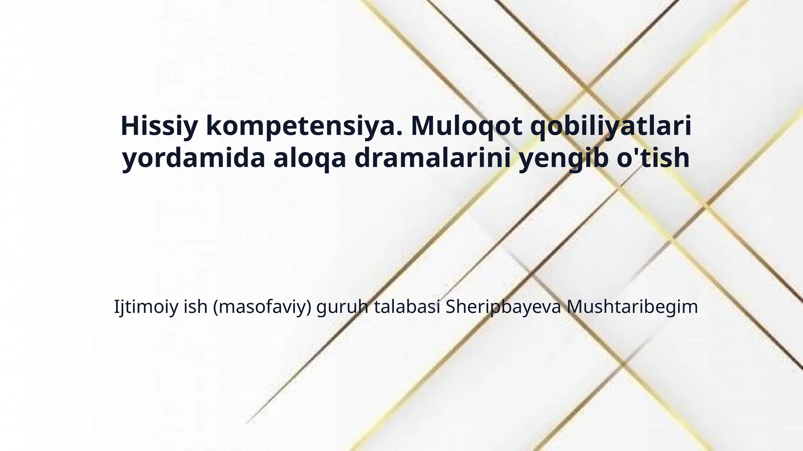 Hissiy kompetensiya. Muloqot qobiliyatlari yordamida aloqa dramalarini yengib o'tish