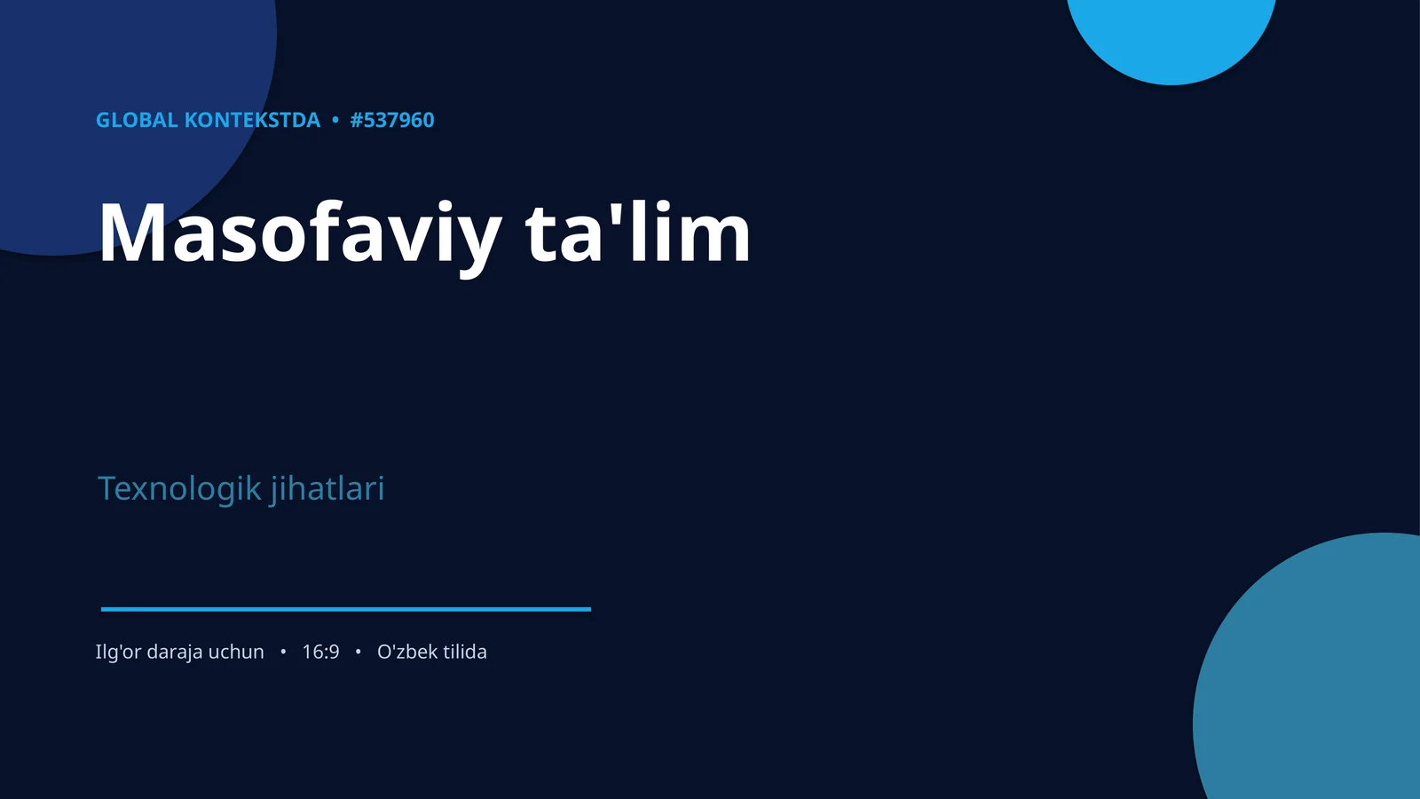 Masofaviy ta'lim
