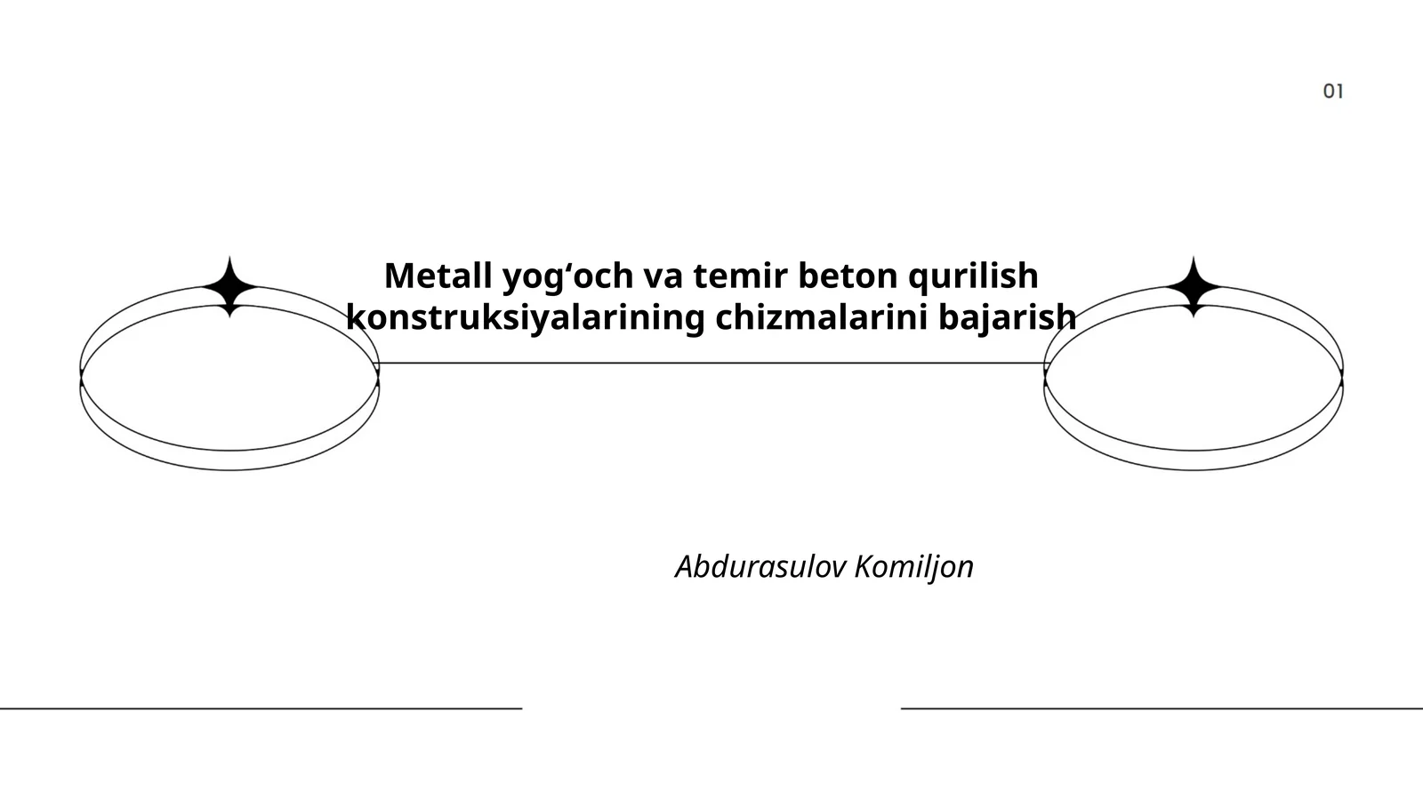 Metall yogʻoch va temir beton qurilish konstruksiyalarining chizmalarini bajarish