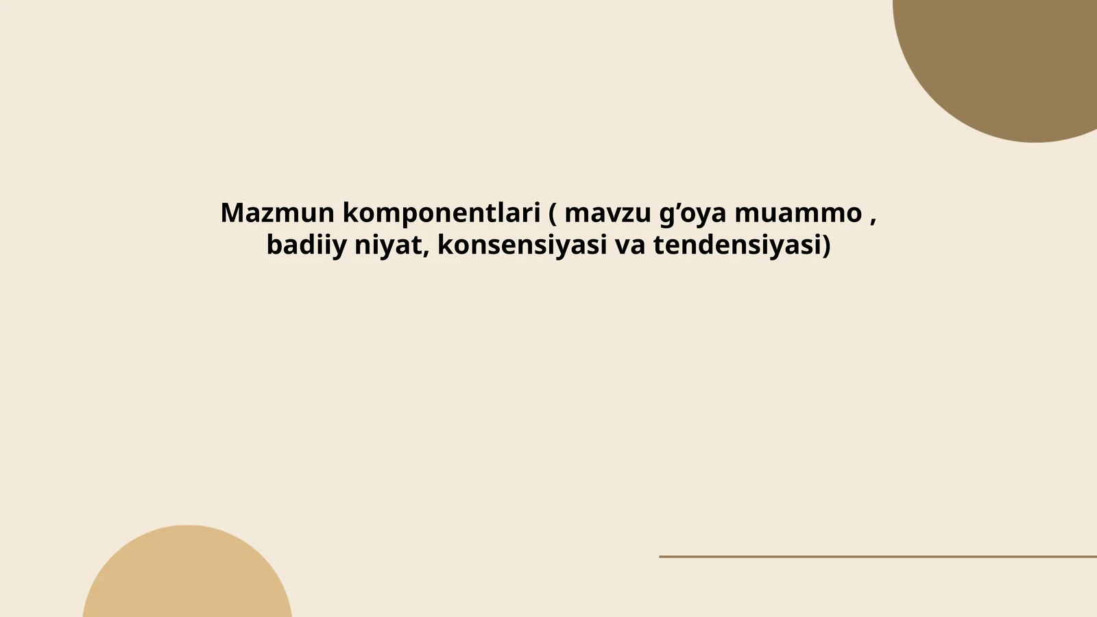 Mazmun komponentlari