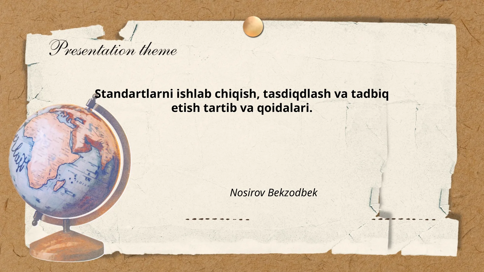 Standartlarni ishlab chiqish, tasdiqlash va tadbiq etish tartib va qoidalari