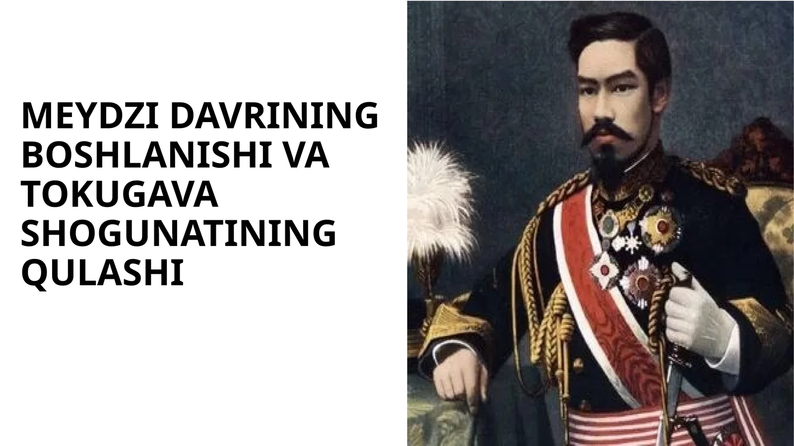 MEYDZI DAVRINING BOSHLANISHI VA TOKUGAVA SHOGUNATINING QULASHI