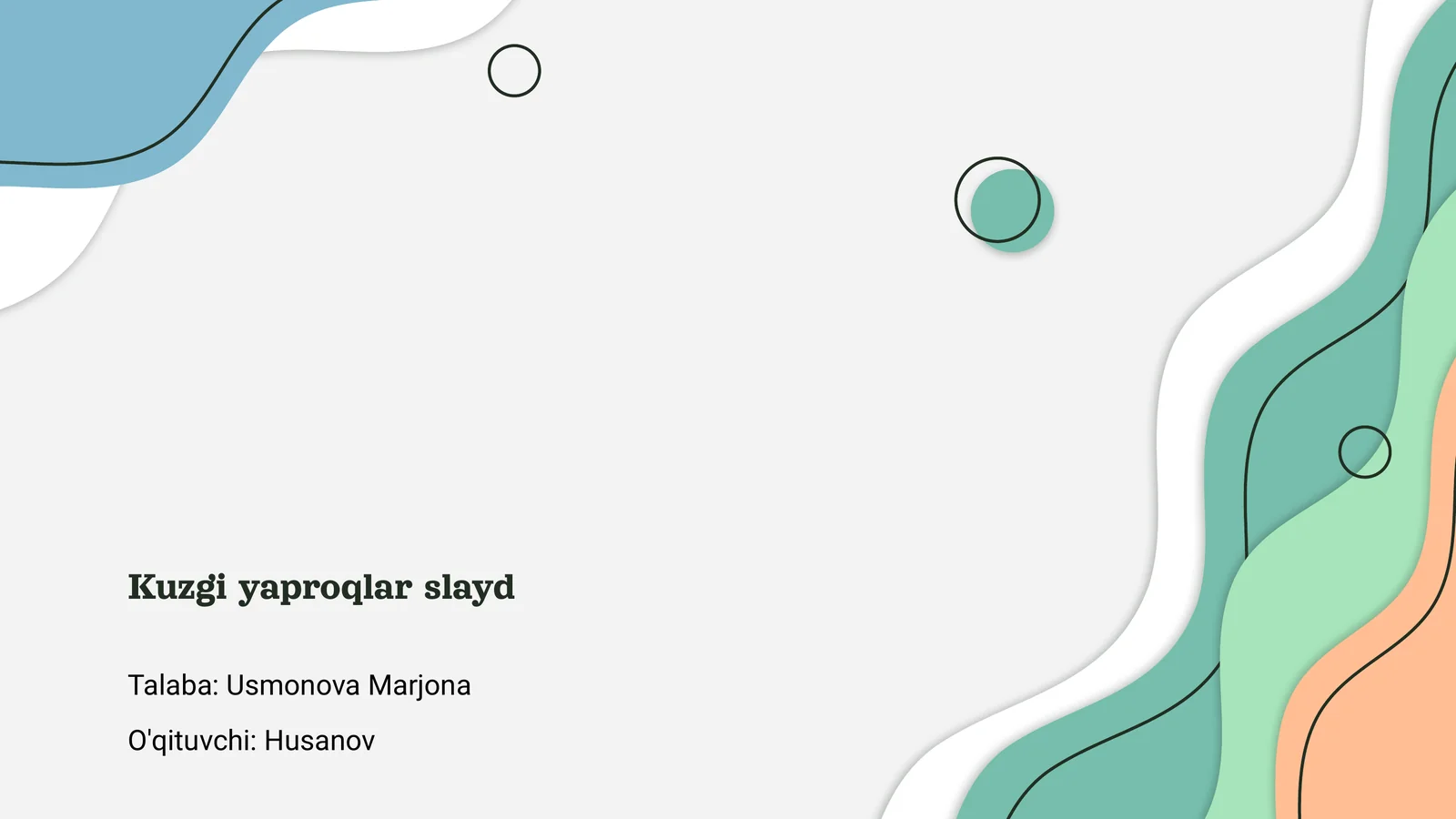 Kuzgi yaproqlar slayd