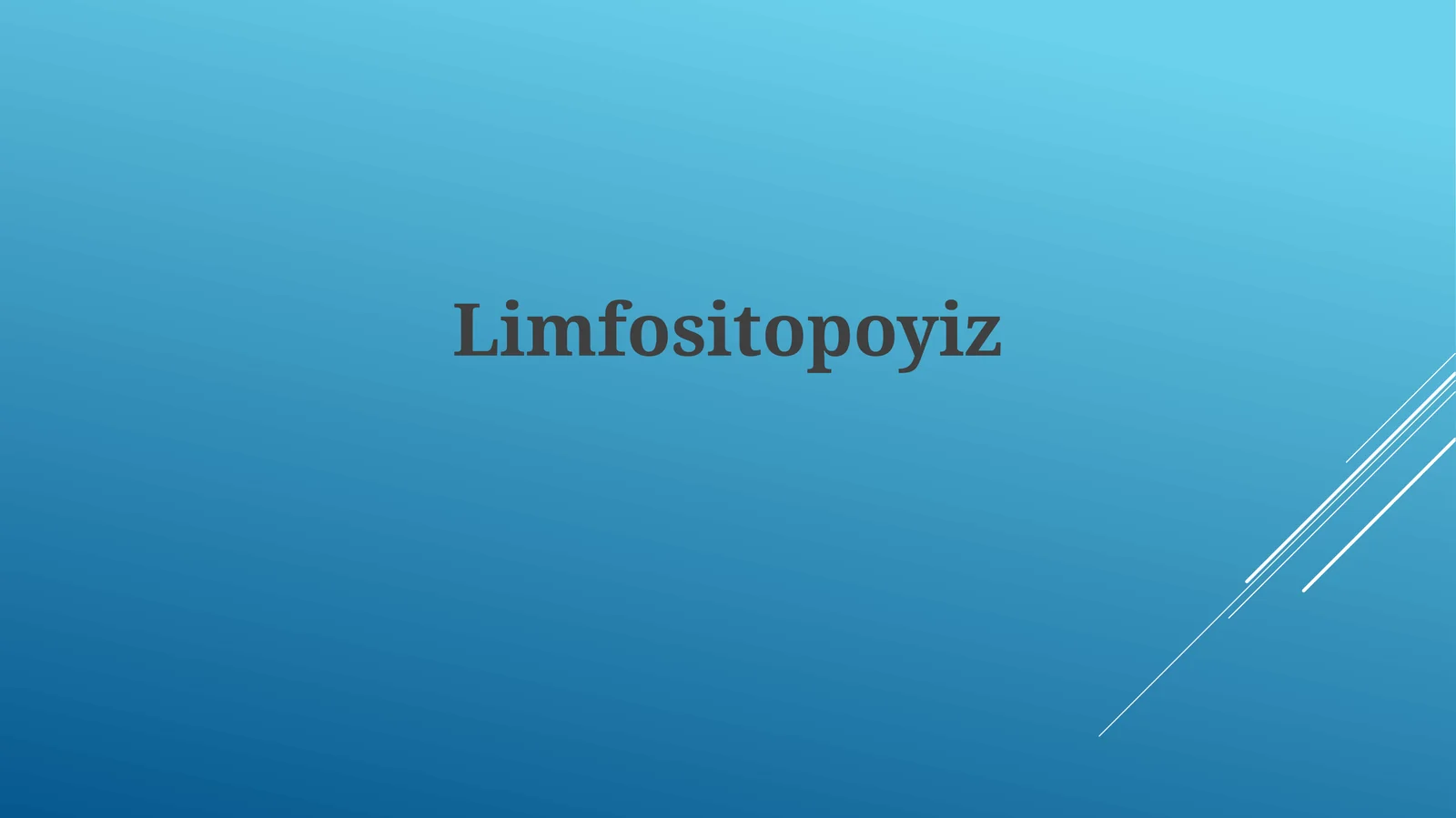 Limfotsitopoyiz