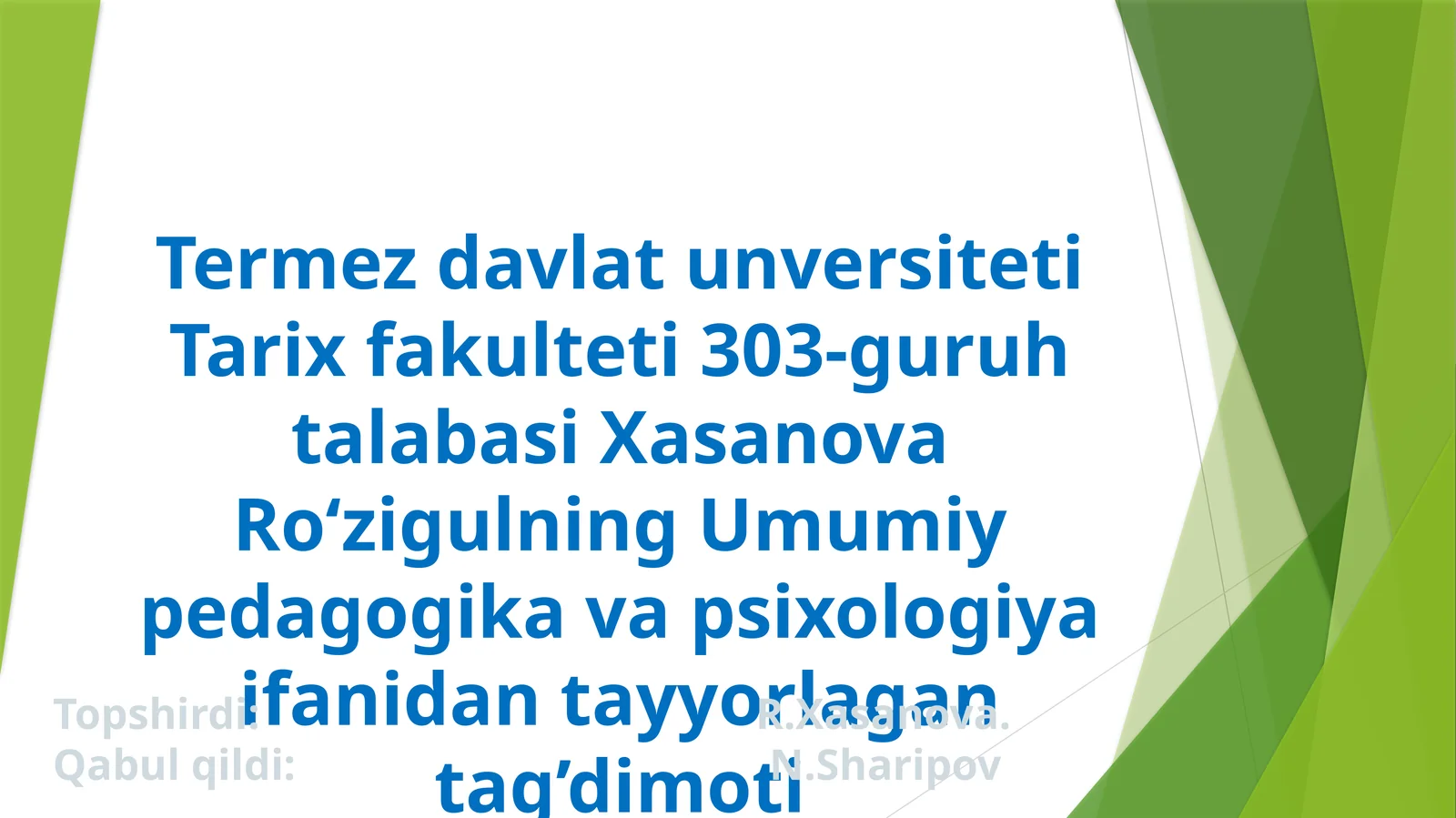 Umumi vа maxsus metodlar