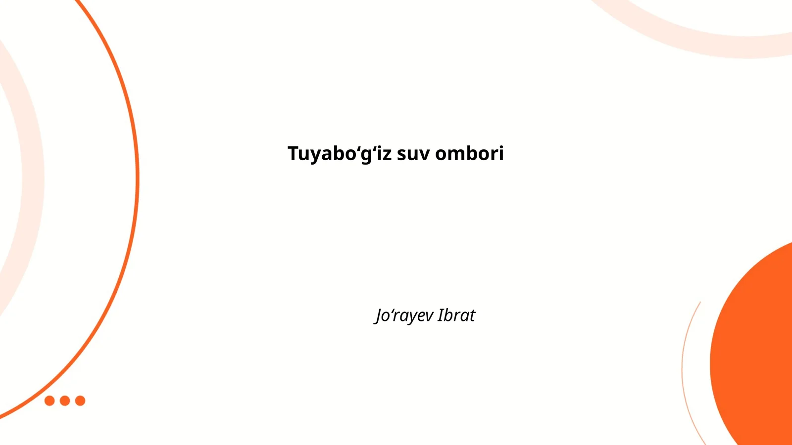 Tuyabo‘g‘iz suv ombori