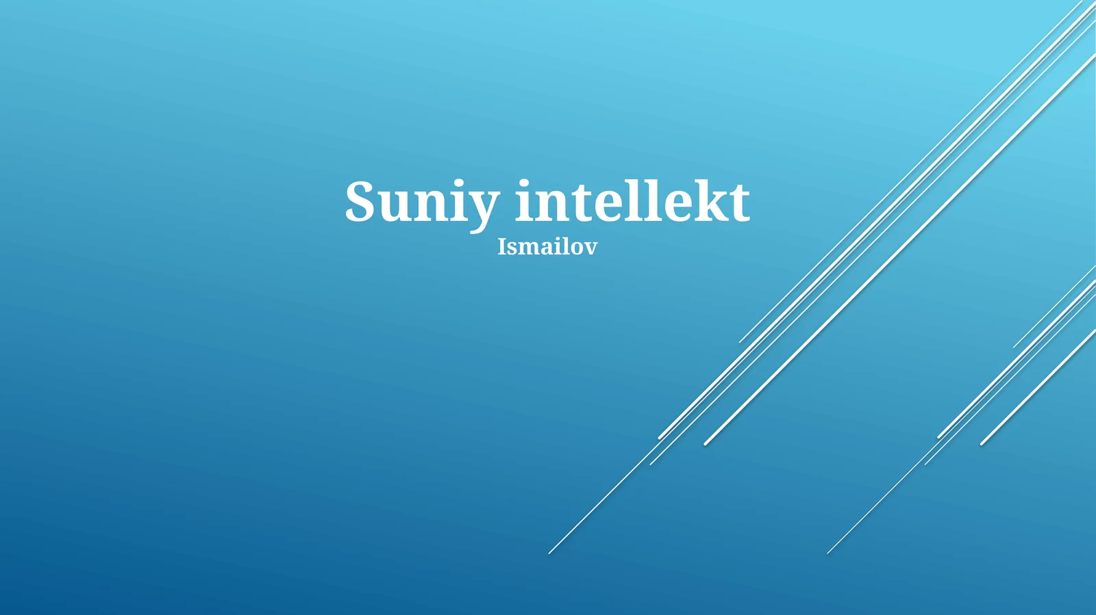 Sun'iy intellekt