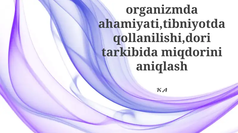 Kobalt kationini organizmda ahamiyati