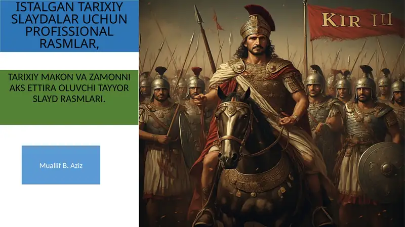 Istalgan Tarixiy Slaydalar uchun Profissional Rasmlar