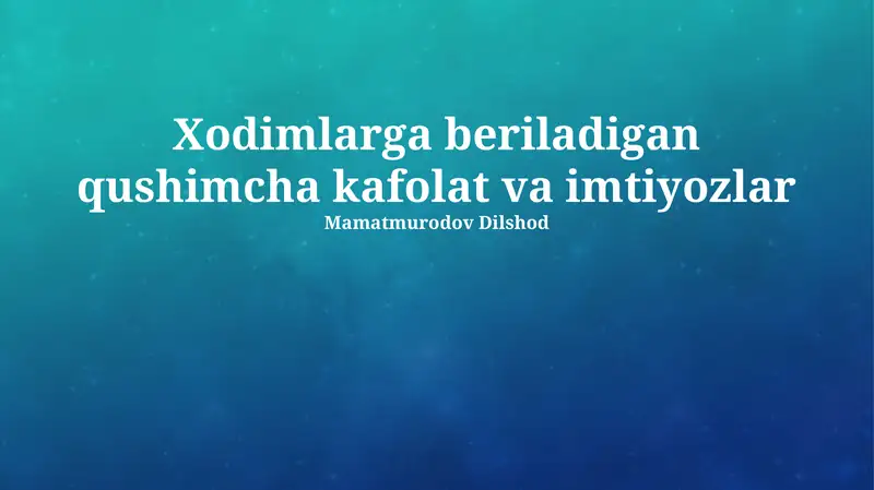 Qo'shimcha Sog'liqni Saqlash Sug'urtasi