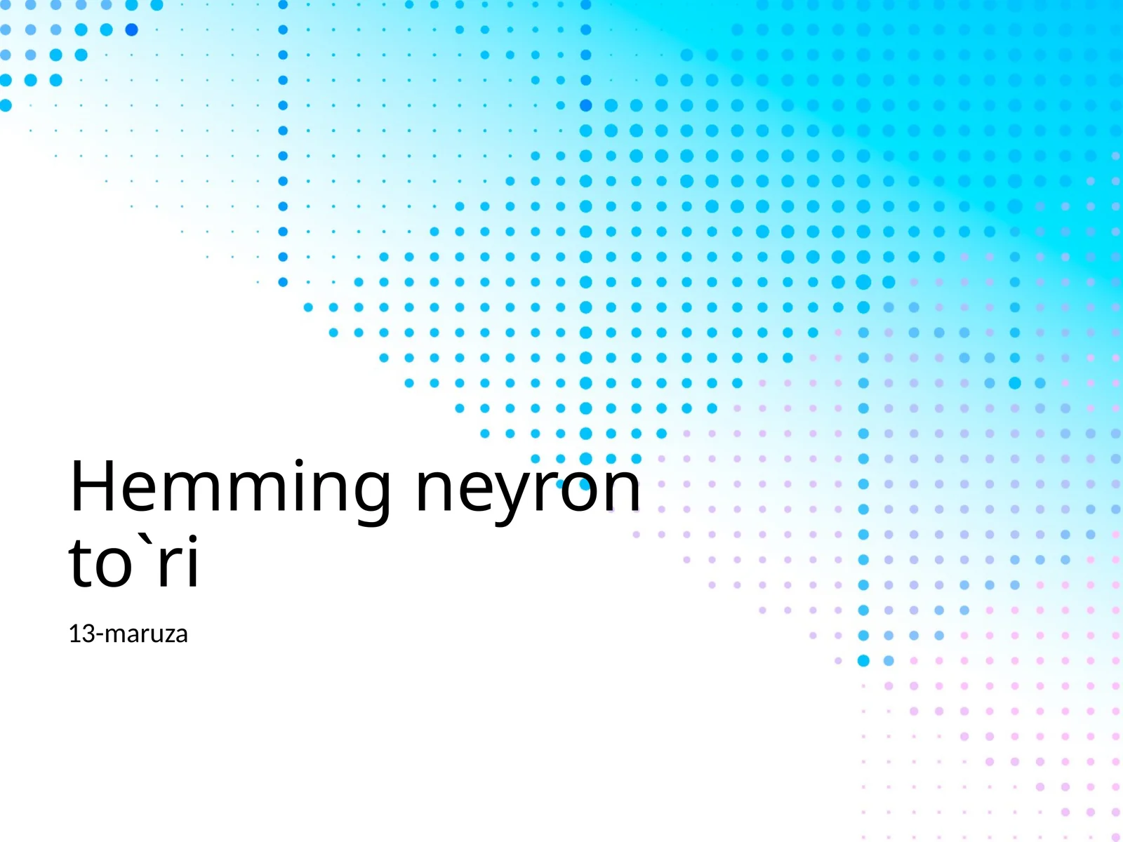 Hemming neyron to`ri