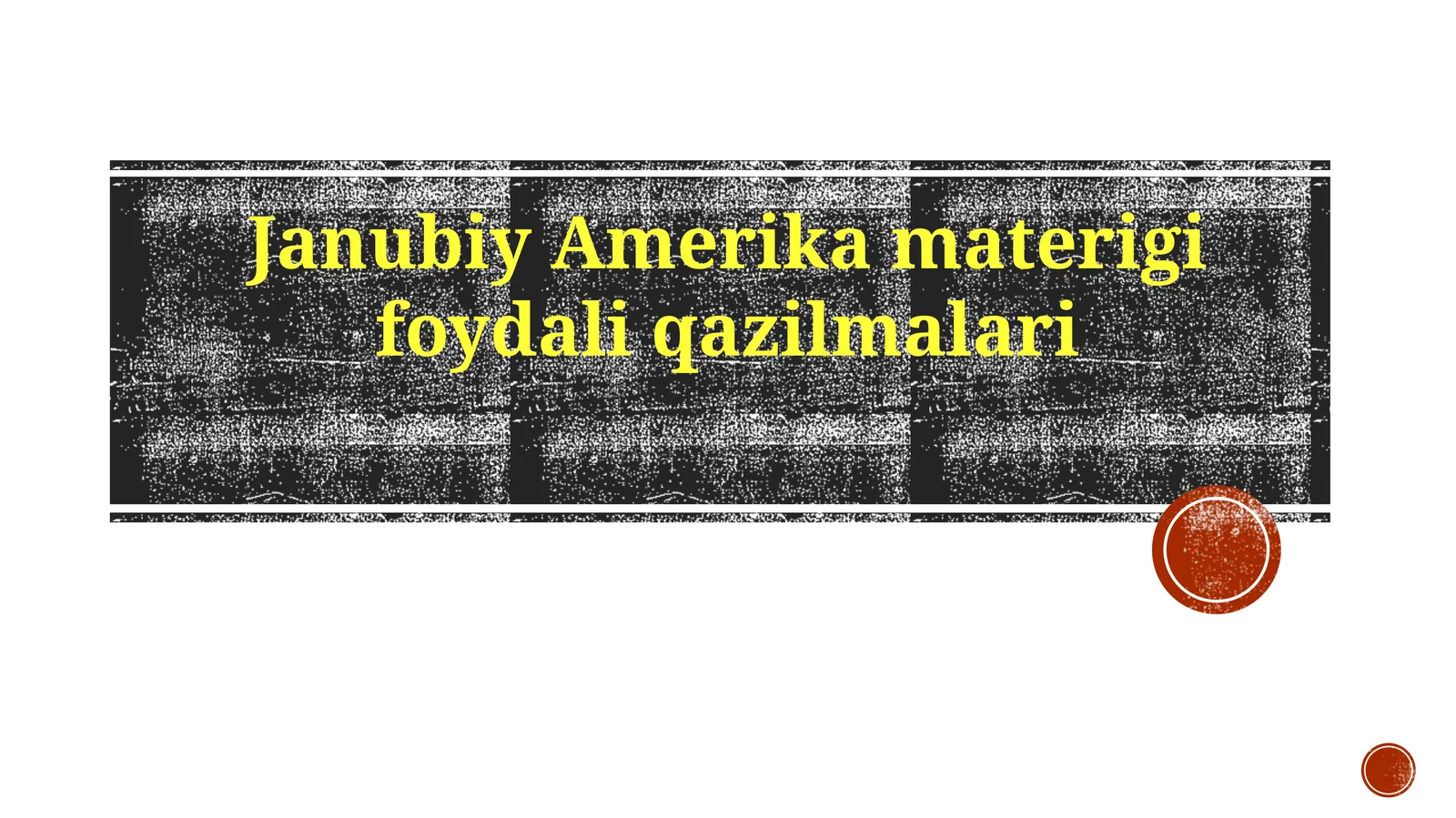 Janubiy Amerika materigifoydaliqazilmalari