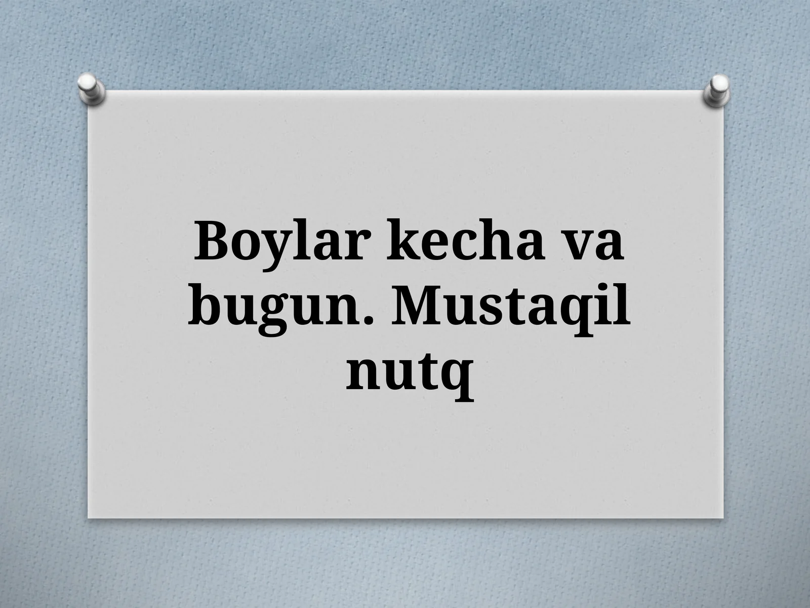 Mustaqil nutq