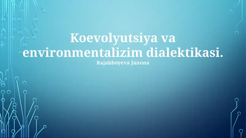 Muhitishunoslikning asosiy tamoyillaridan biri, 30 dan ortiq mamlakatlarning 1992-yildagi Rio-de-Janeyro sammitidagi kelishuvlari orqali global hamkorlikni talab qiladigan, ekologik muvozanatni saqlashga qaratilgandir