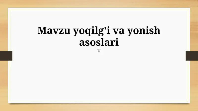 Yoqilg'i va yonish asoslari