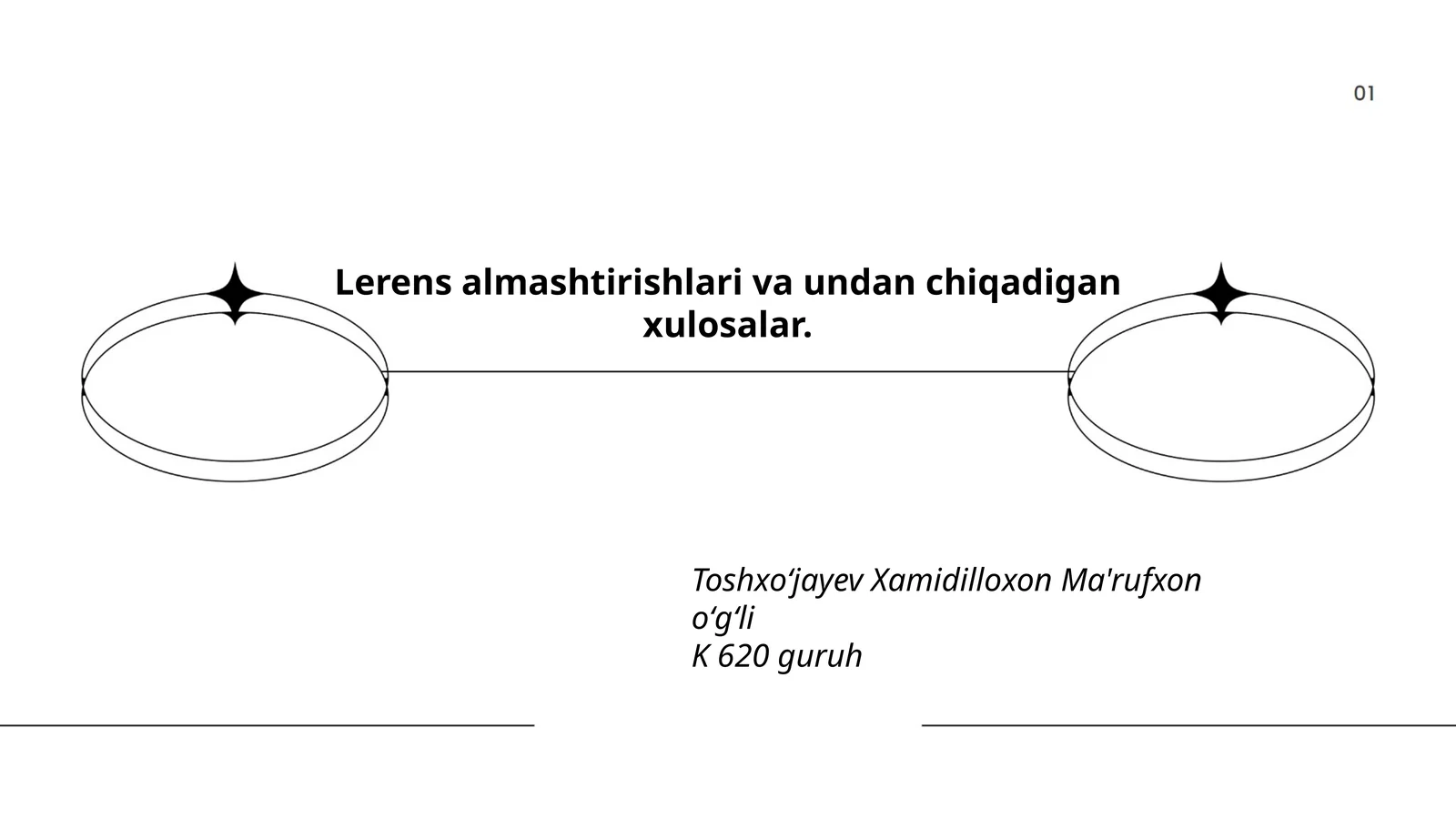 Lerens almashtirishlari va undan chiqadigan xulosalar