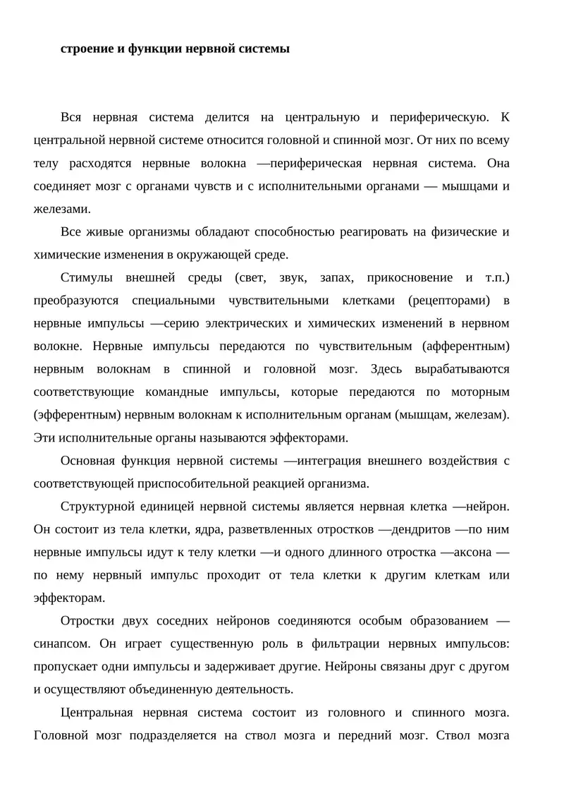 Нервная система