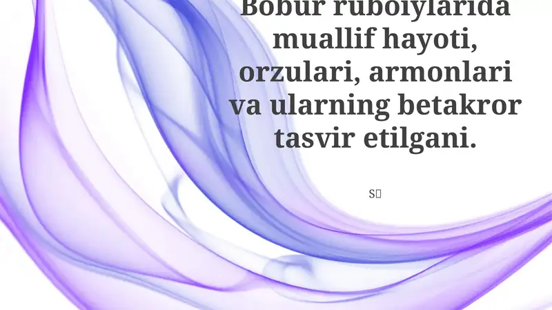 Bobur ruboilari haqida adabiyot