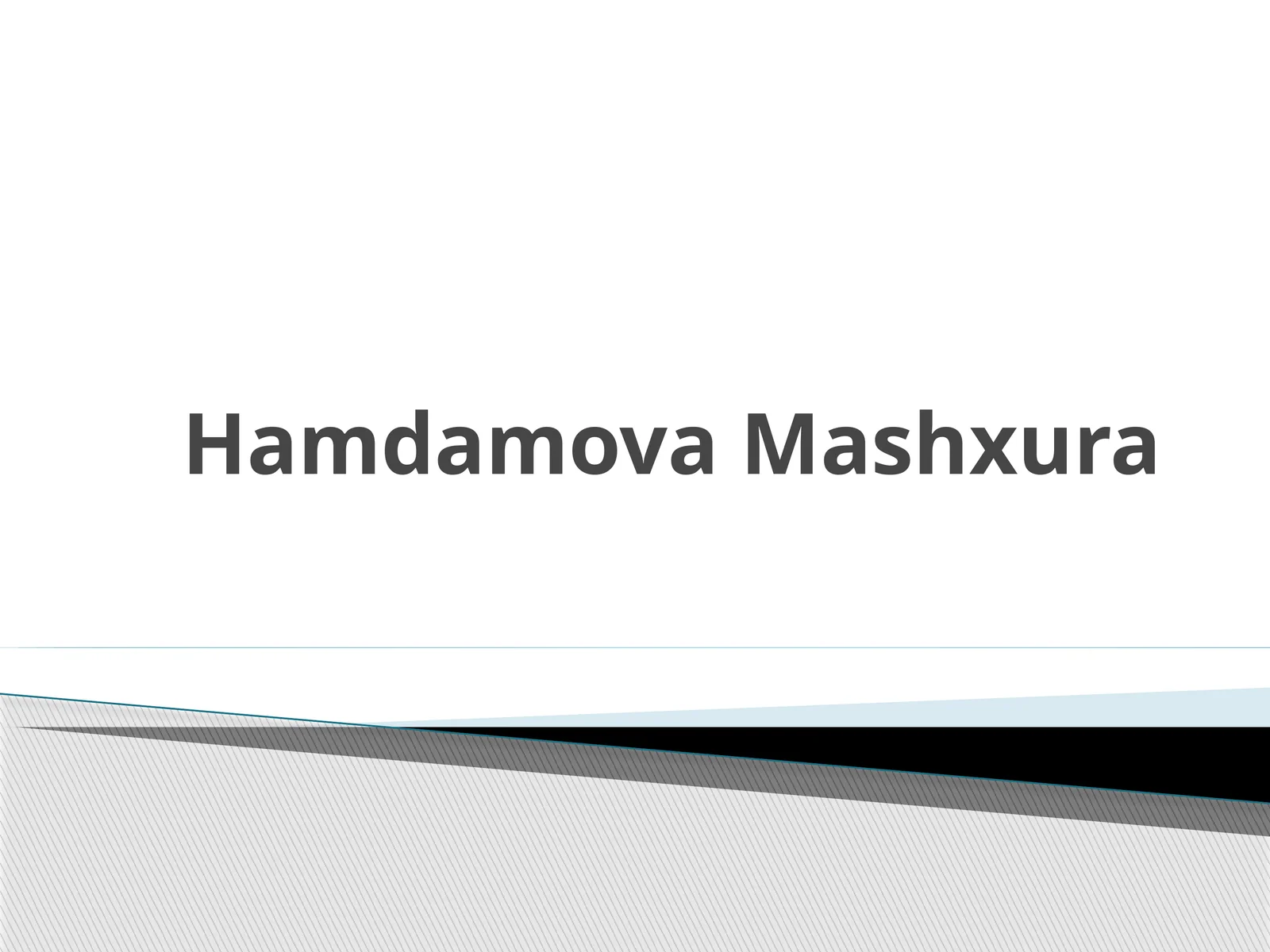 HamdamovaMashxura