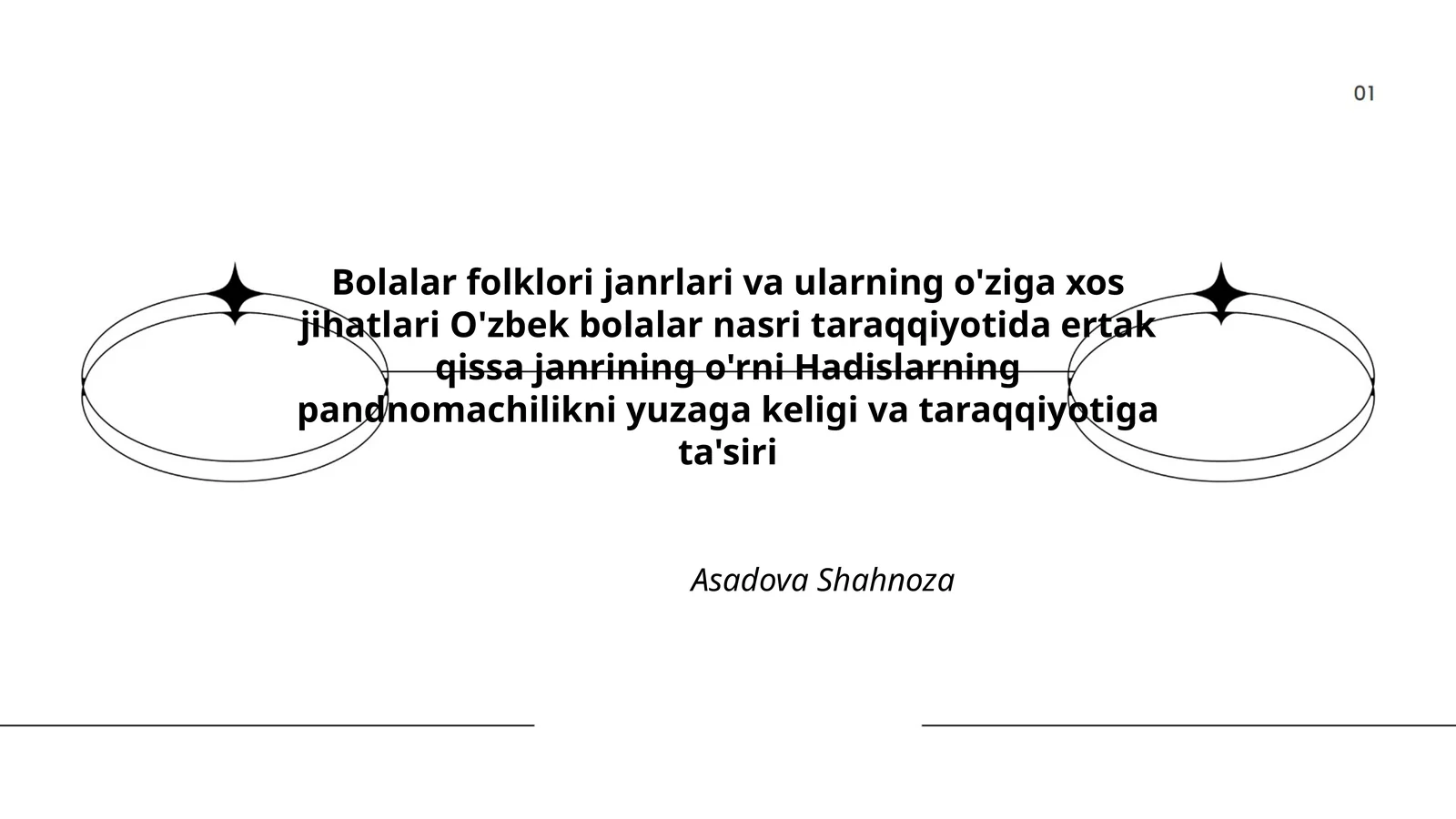 Bolalar folklori janrlari va ularning o'ziga xos jihatlari