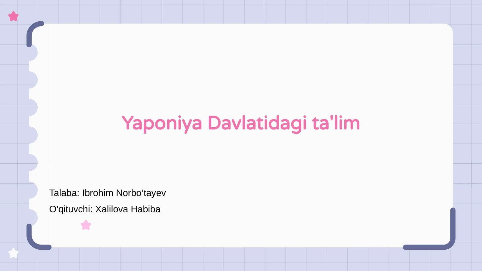 Yaponiya Davlatidagi ta'lim