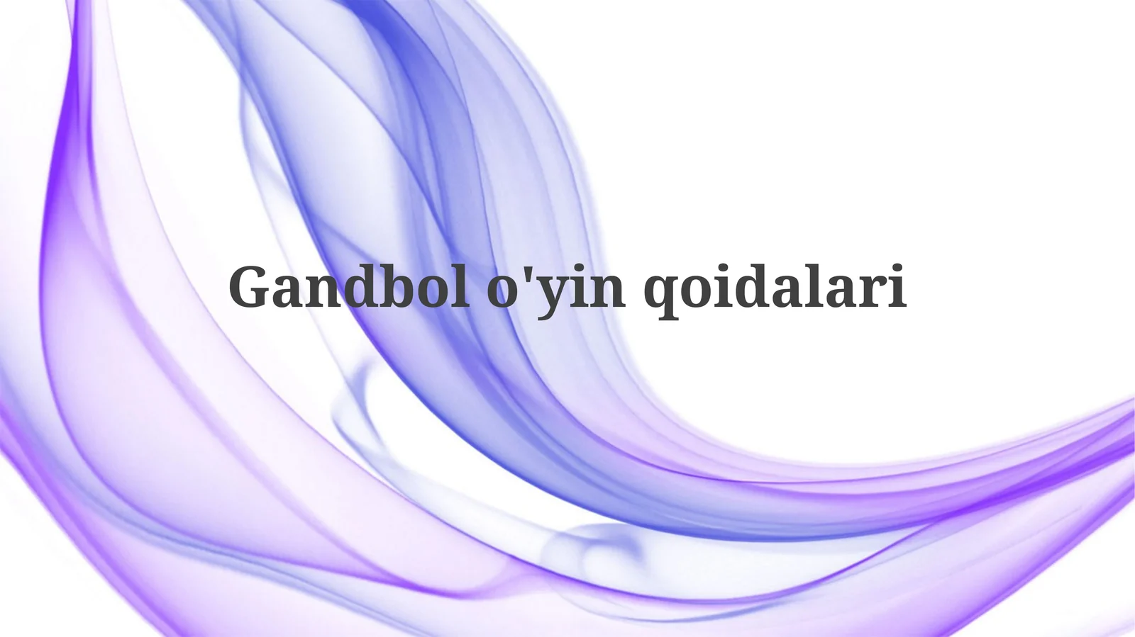 Gandbol o'yin qoidalari