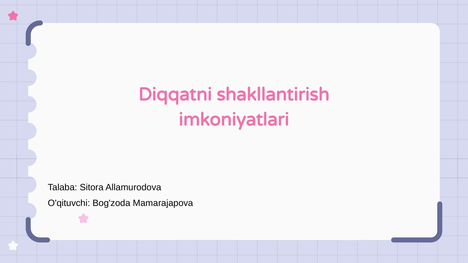 Diqqatni shakllantirish imkoniyatlari