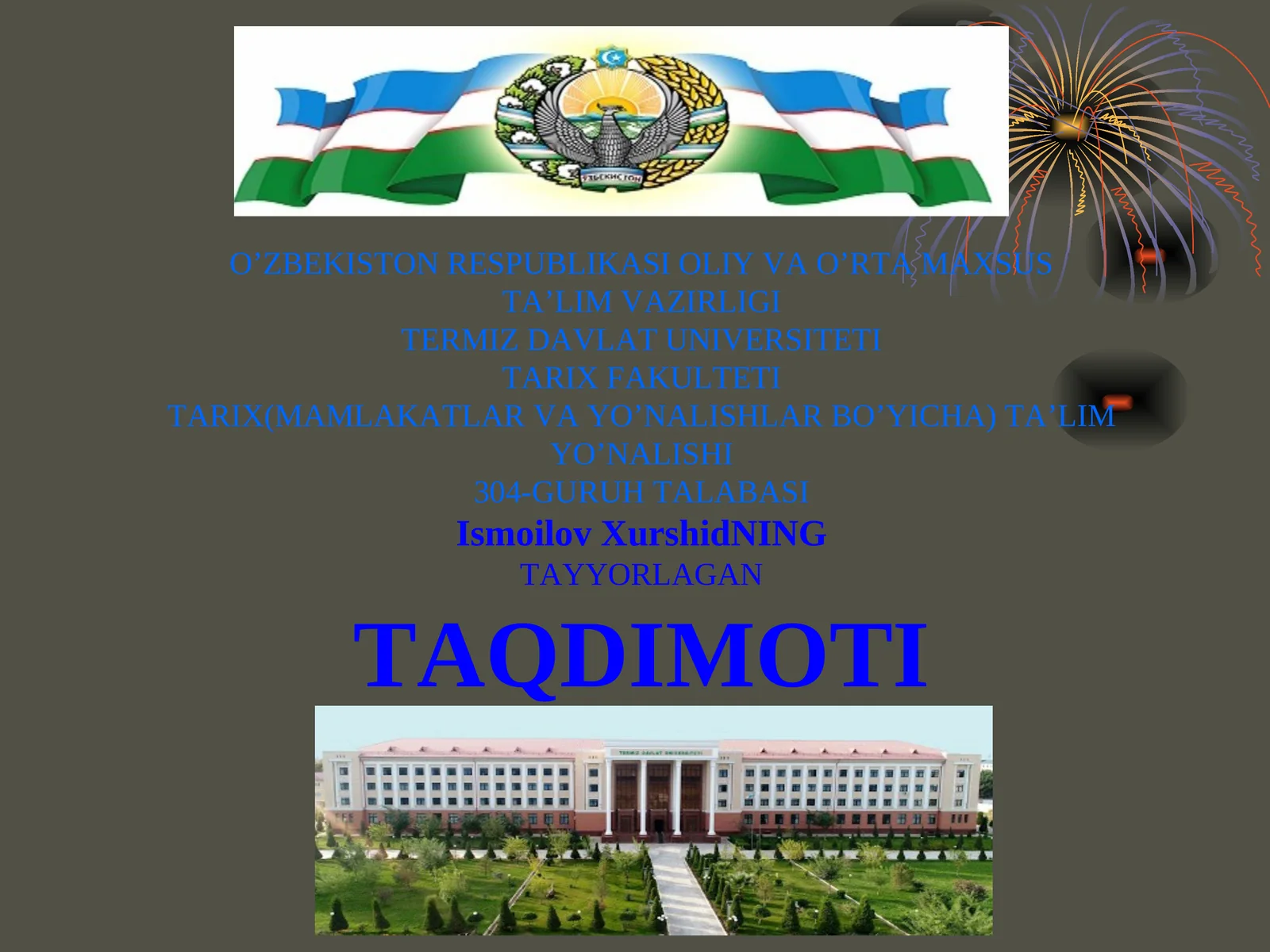 O’zbek jangchilarining frontdagi faoliyati 1941-1945-yillardagi urushning barcha jabhalarida