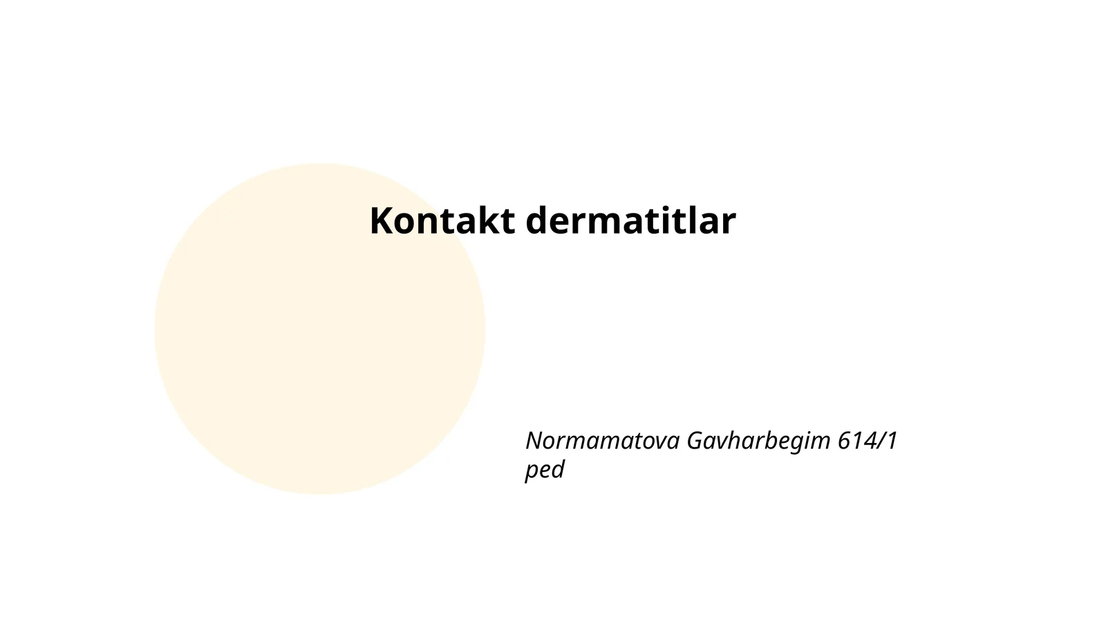 Kontakt dermatit