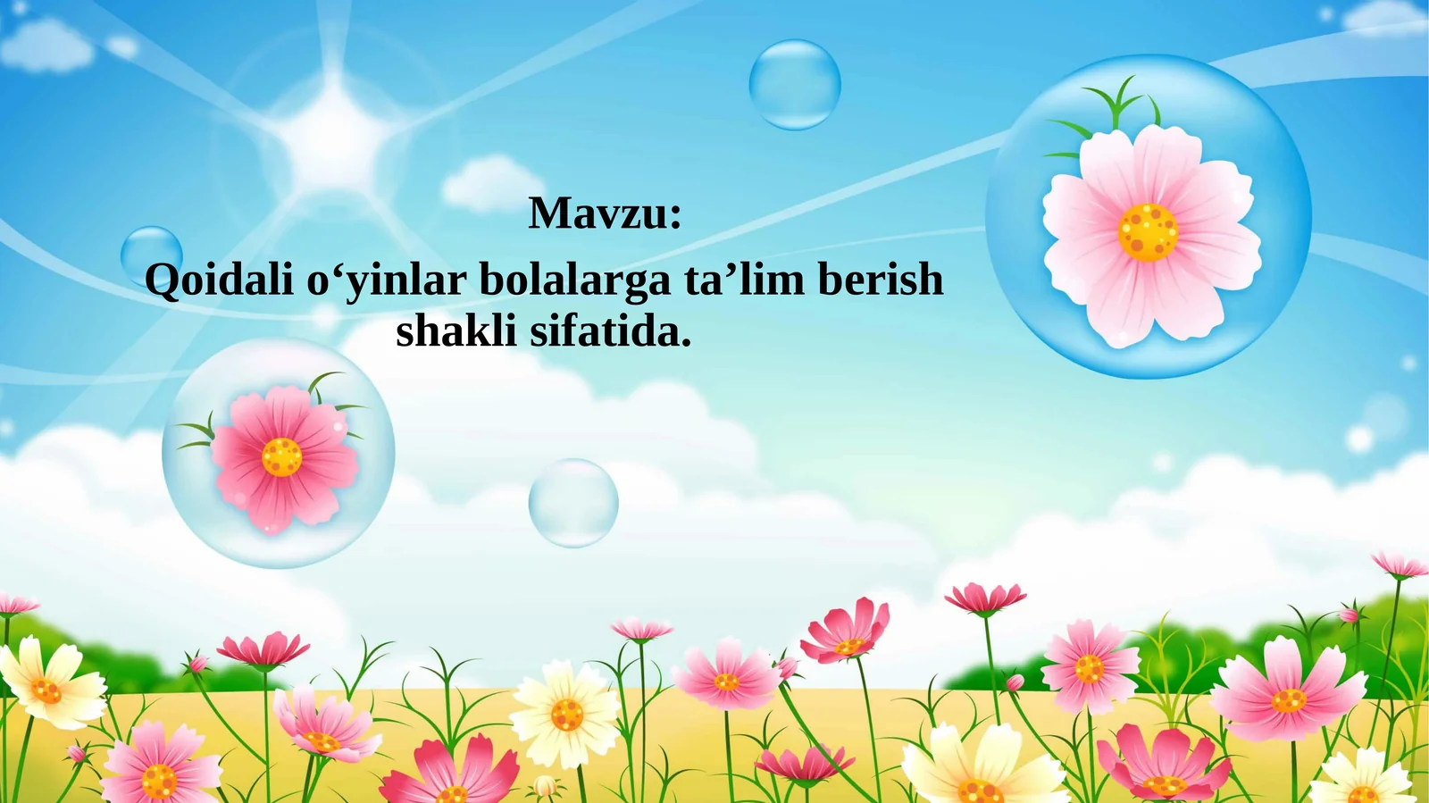 Qoidalio‘yinlar bolalarga ta’lim berish shakli sifatida