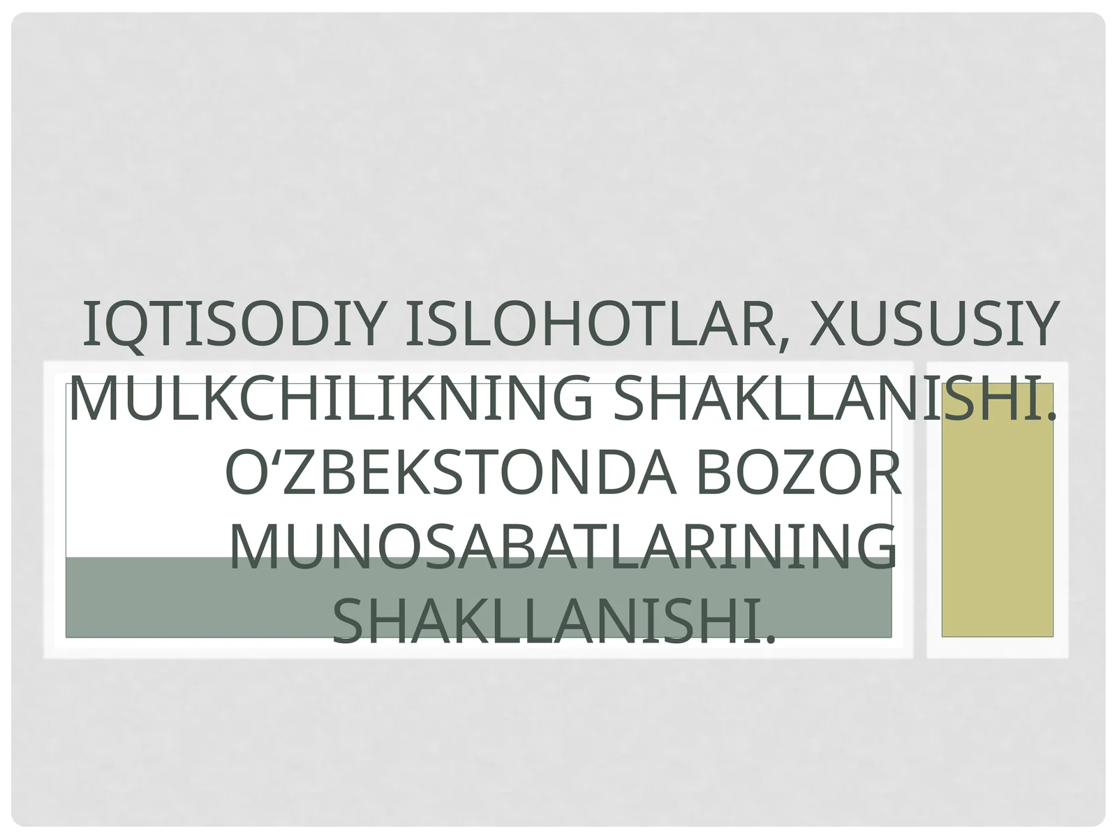 O‘zbekiston iqtisodiy mustaqilligini ta’minlashga qaratilgan strategiya asoslari