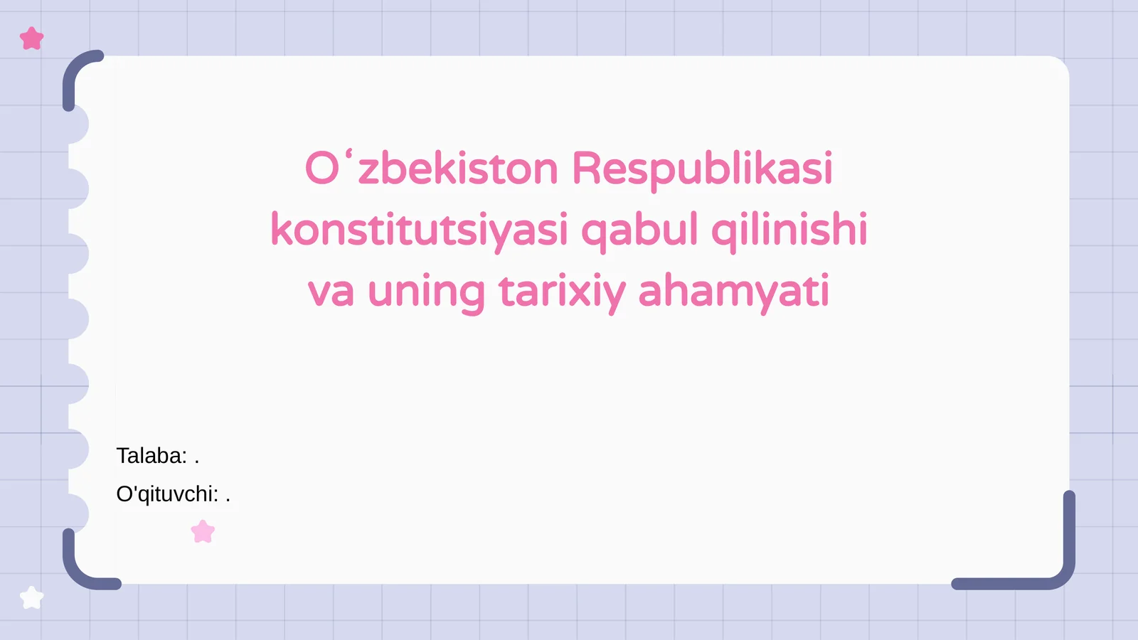 Oʻzbekiston Respublikasi Konstitutsiyasi